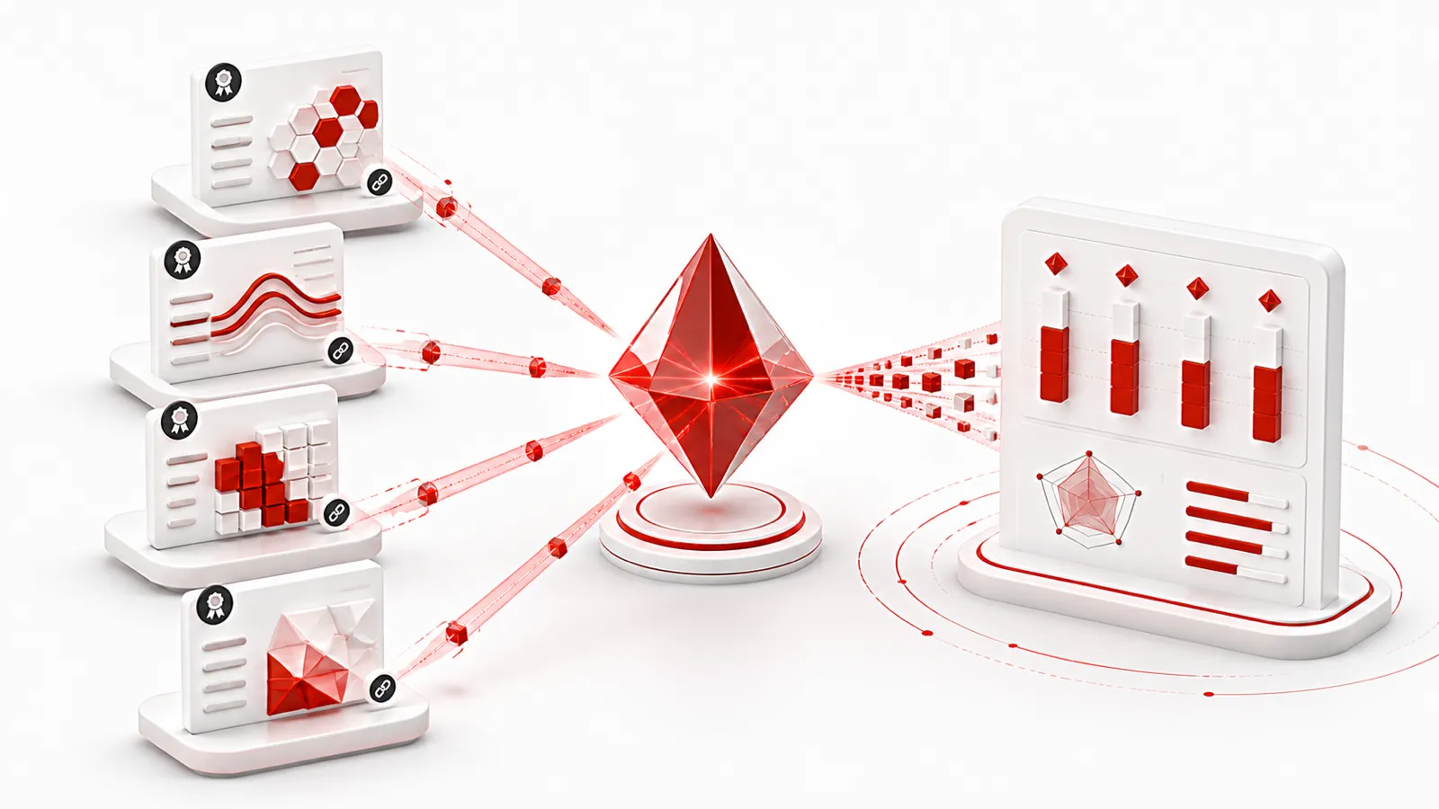 Four grounded AI answers become one comparable brand-visibility view