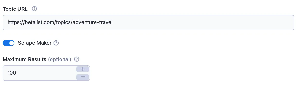 Input Example
