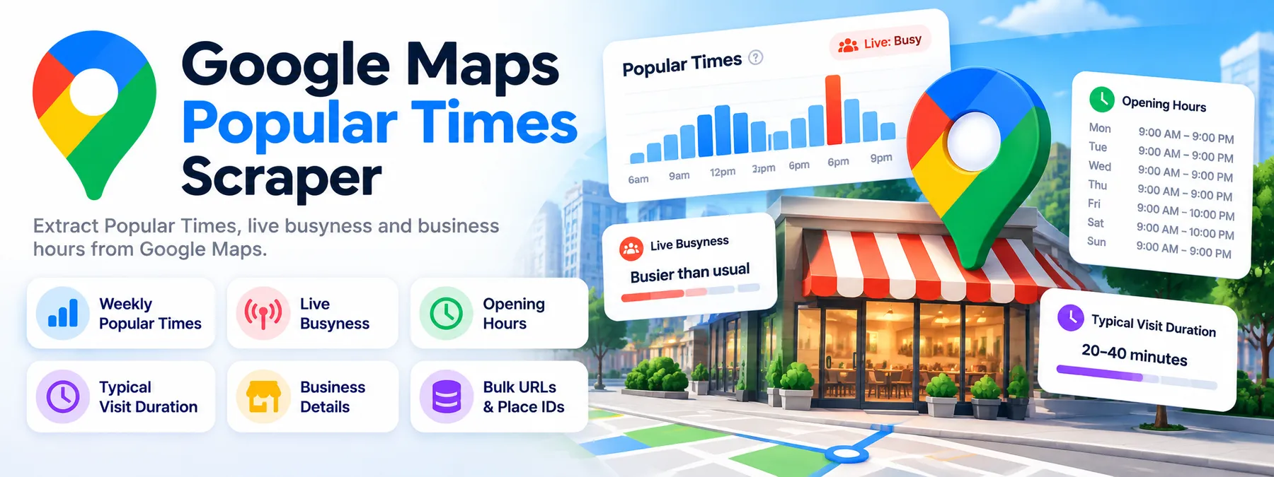 Google Maps Popular Times Scraper