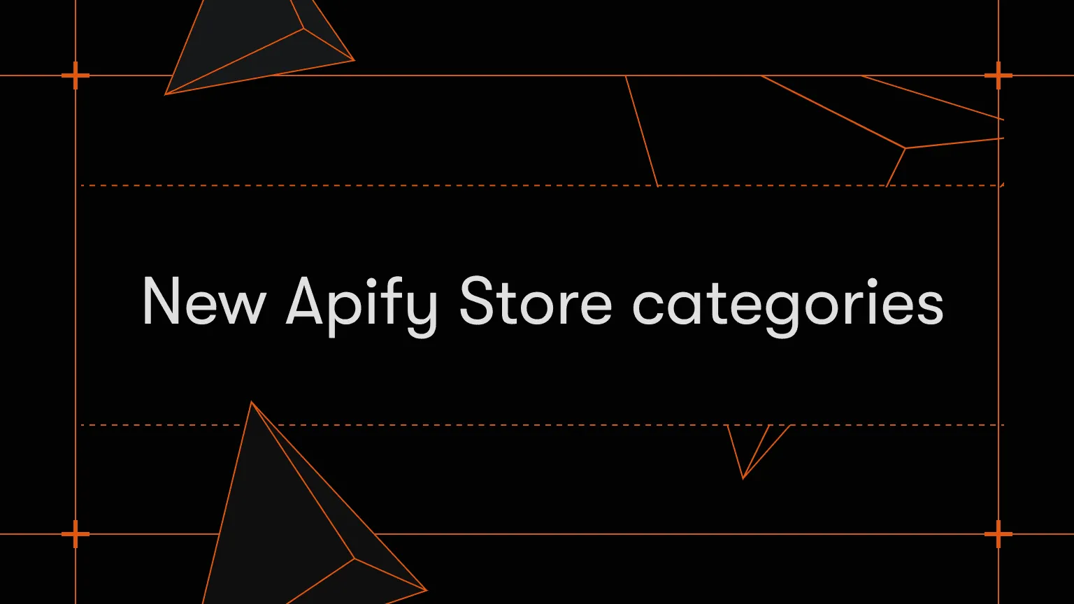 Apify Store category tiles, including Generate leads, Track products & prices, and Brand monitoring, with Actor counts.