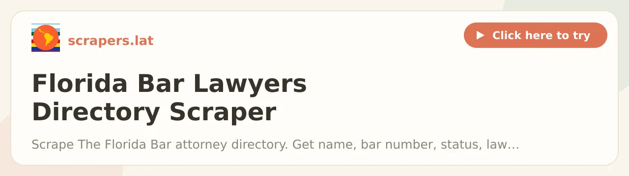 Florida Bar Lawyers Directory Scraper