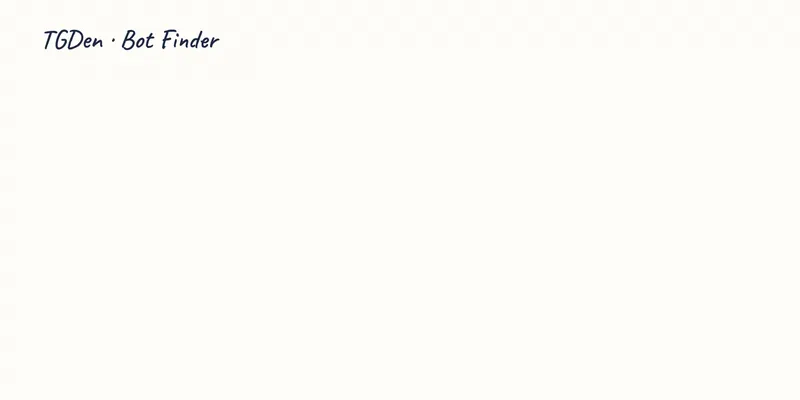 TGDen Bot Finder: a task goes in, bots that do it come out