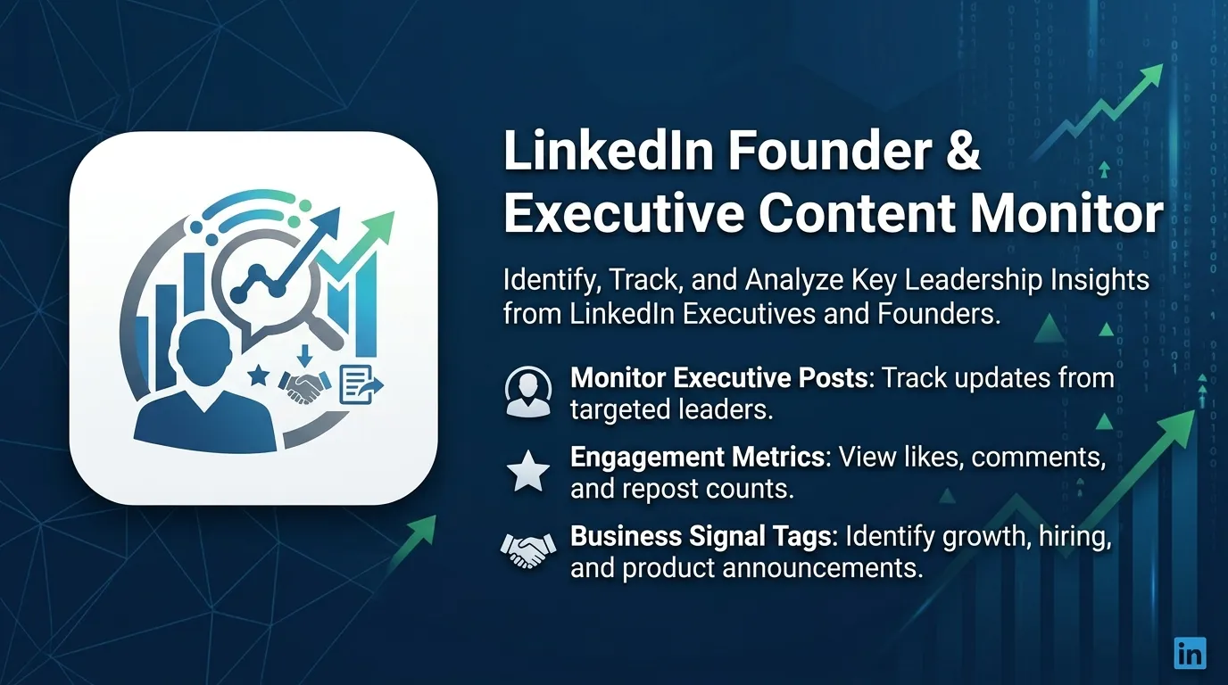 LinkedIn Founder & Executive Content Monitor