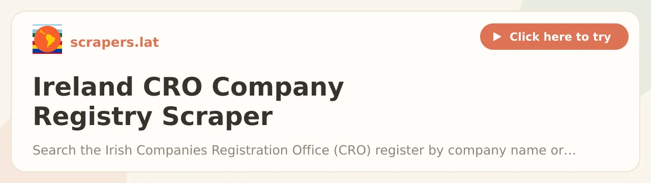 Ireland CRO Company Registry Scraper