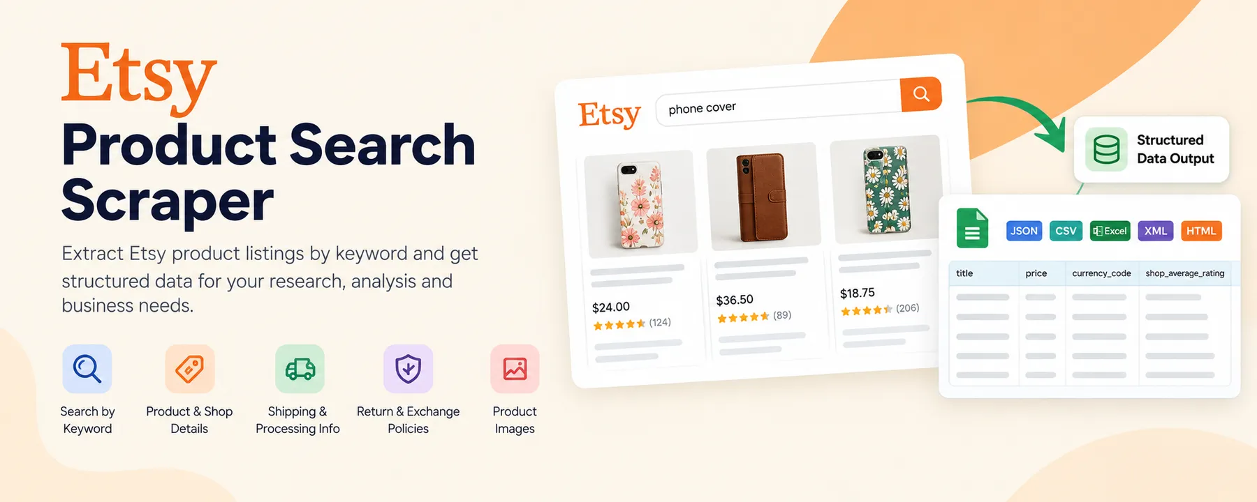 Etsy Product Search Scraper