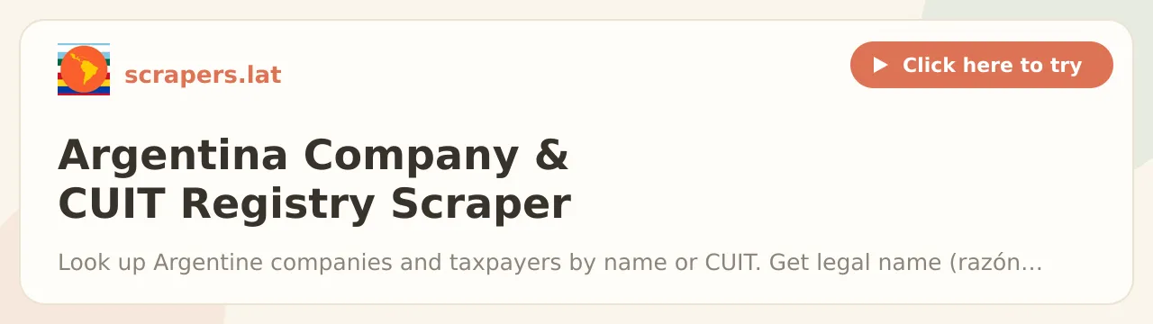 Argentina Company & CUIT Registry Scraper