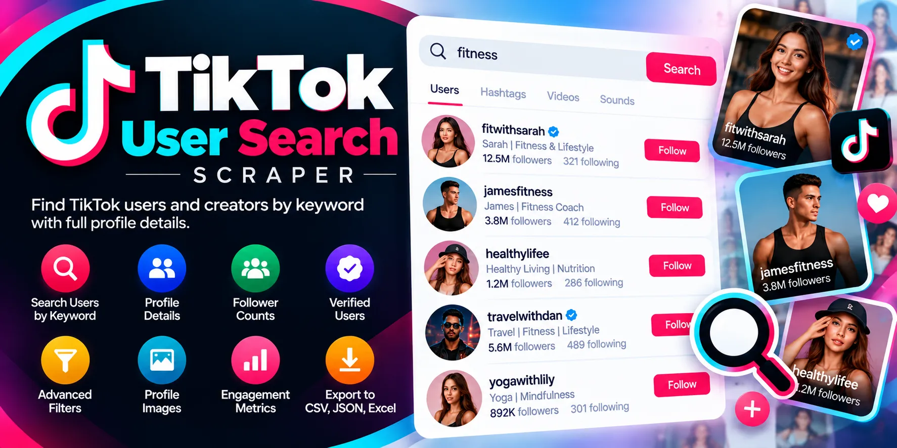 TikTok User Search Scraper