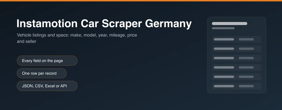 Instamotion Car Scraper Germany hero