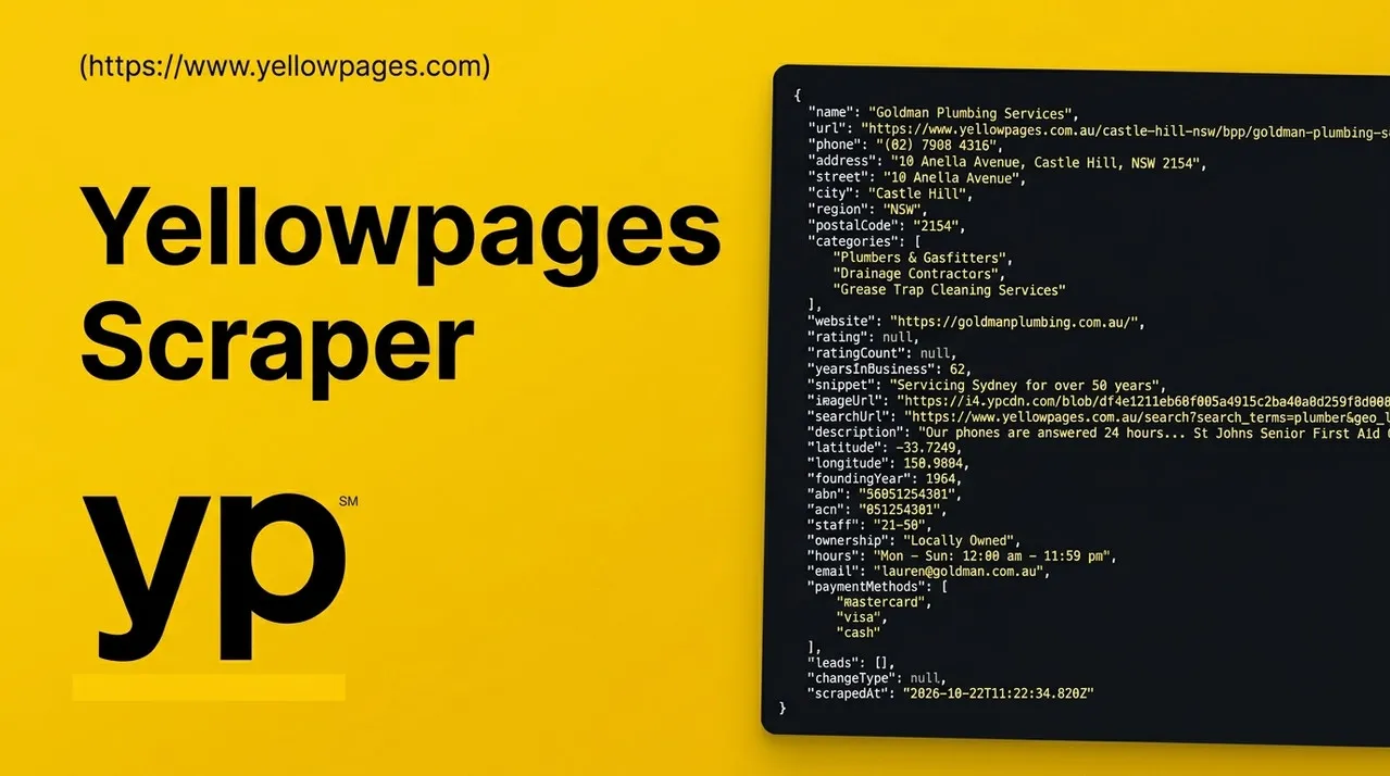 Yellow Pages Australia Scraper - Emails & Leads cover