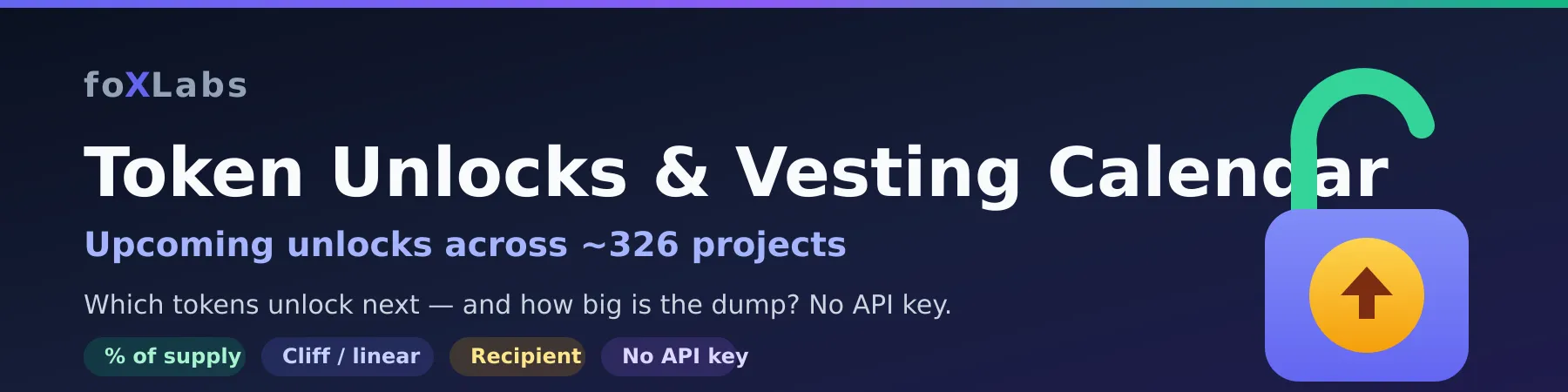 Token Unlocks & Vesting Calendar