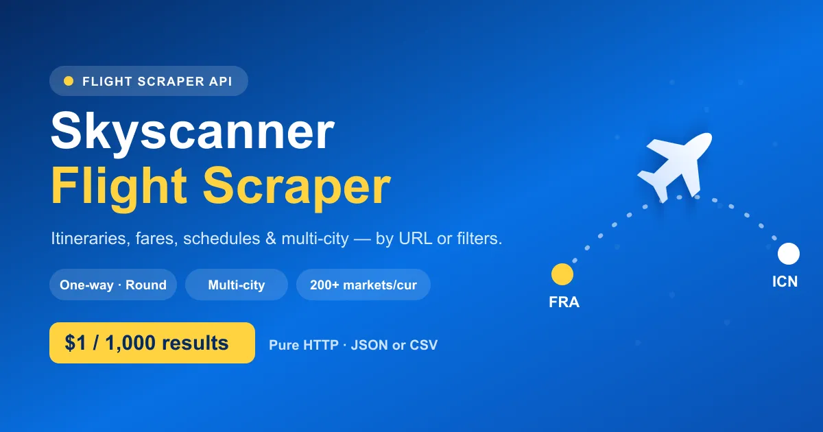 Skyscanner Flight Scraper
