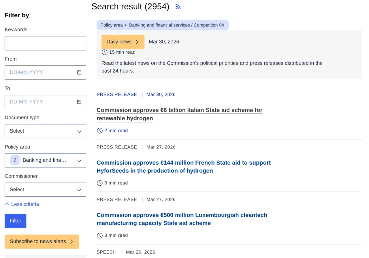 European Commission Website