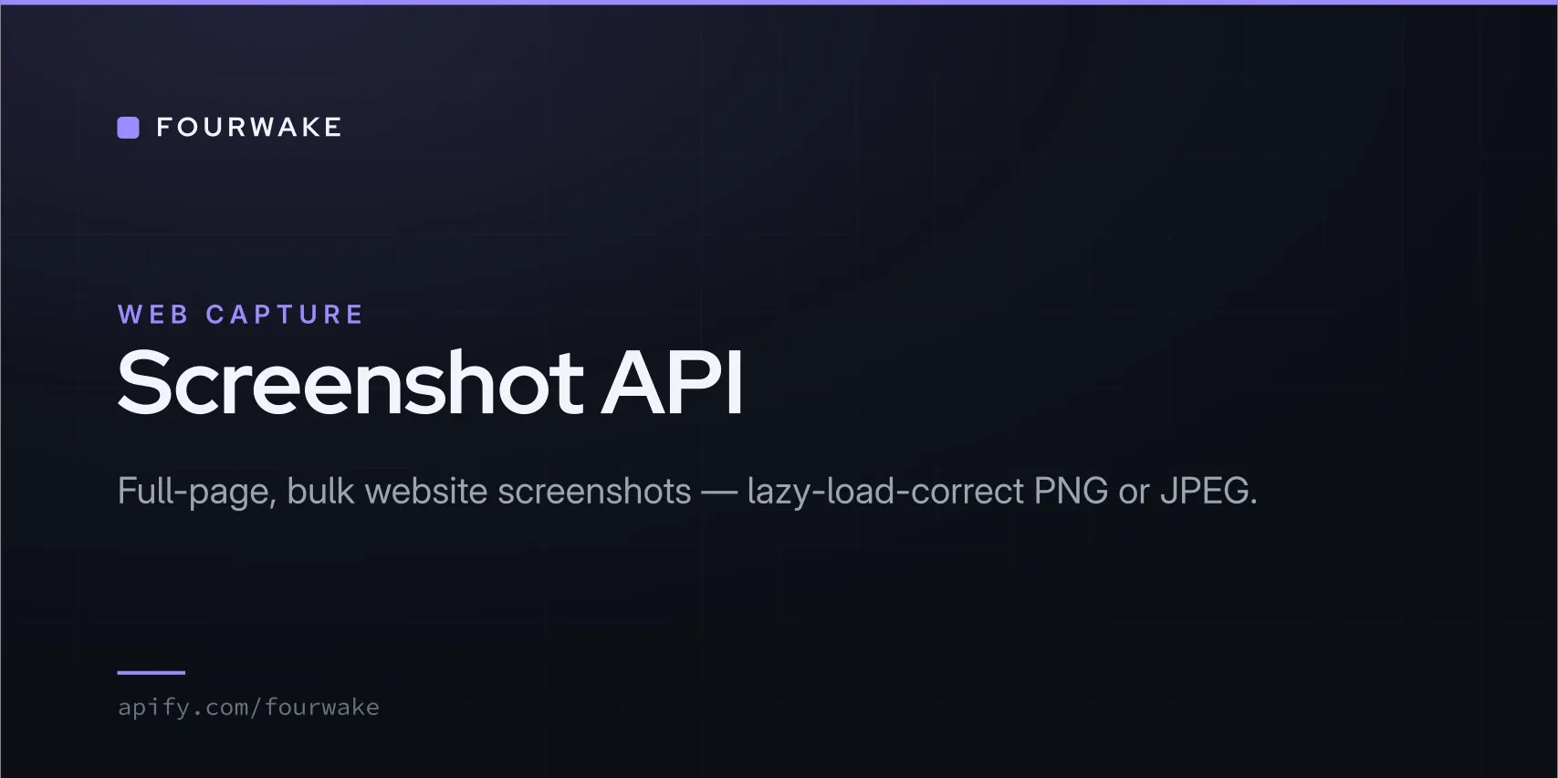 Screenshot API — full-page & bulk website screenshots