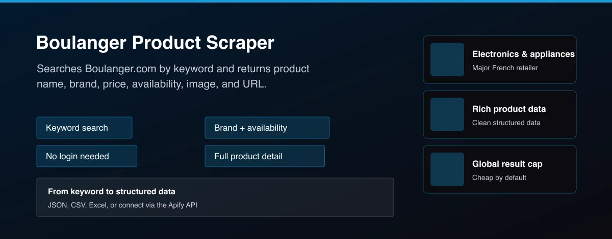 Boulanger Product Scraper hero