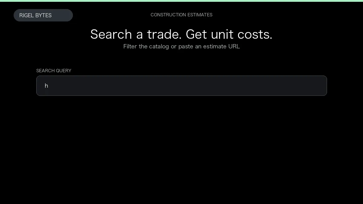 Open Construction Estimate Scraper — input to structured data