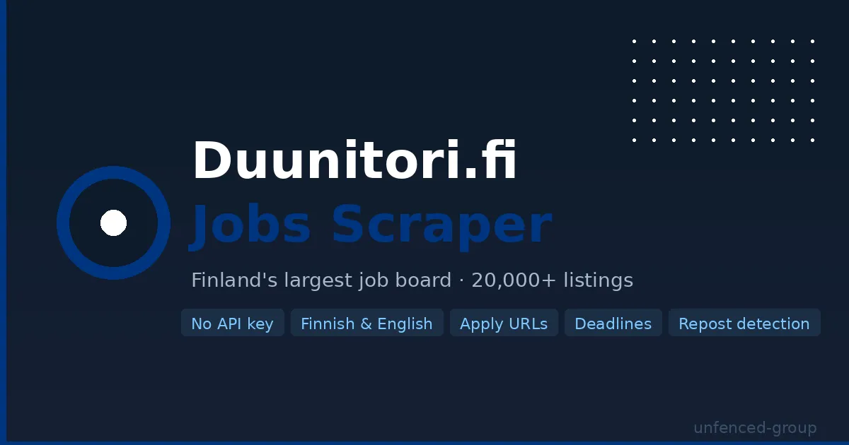 Duunitori.fi Jobs Scraper