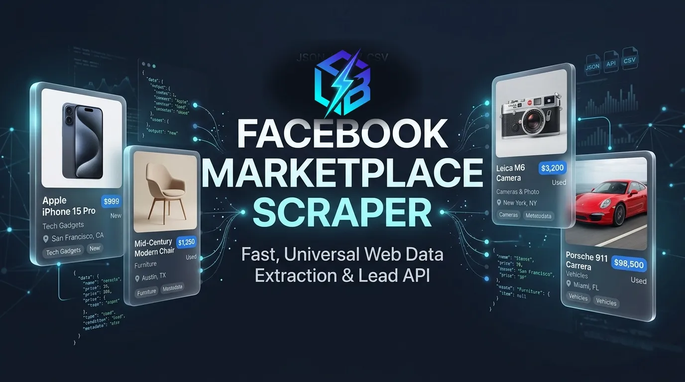 Facebook Marketplace Scraper API by UnitBytes