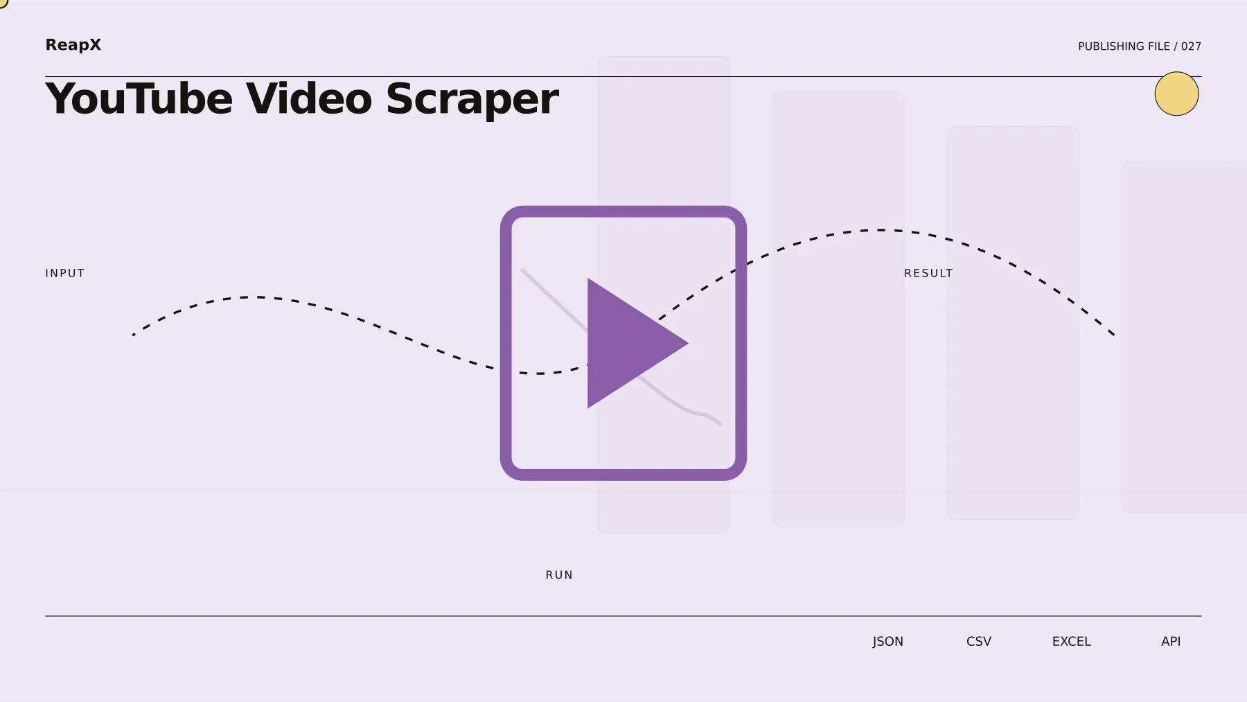 YouTube Video Scraper input and result demonstration