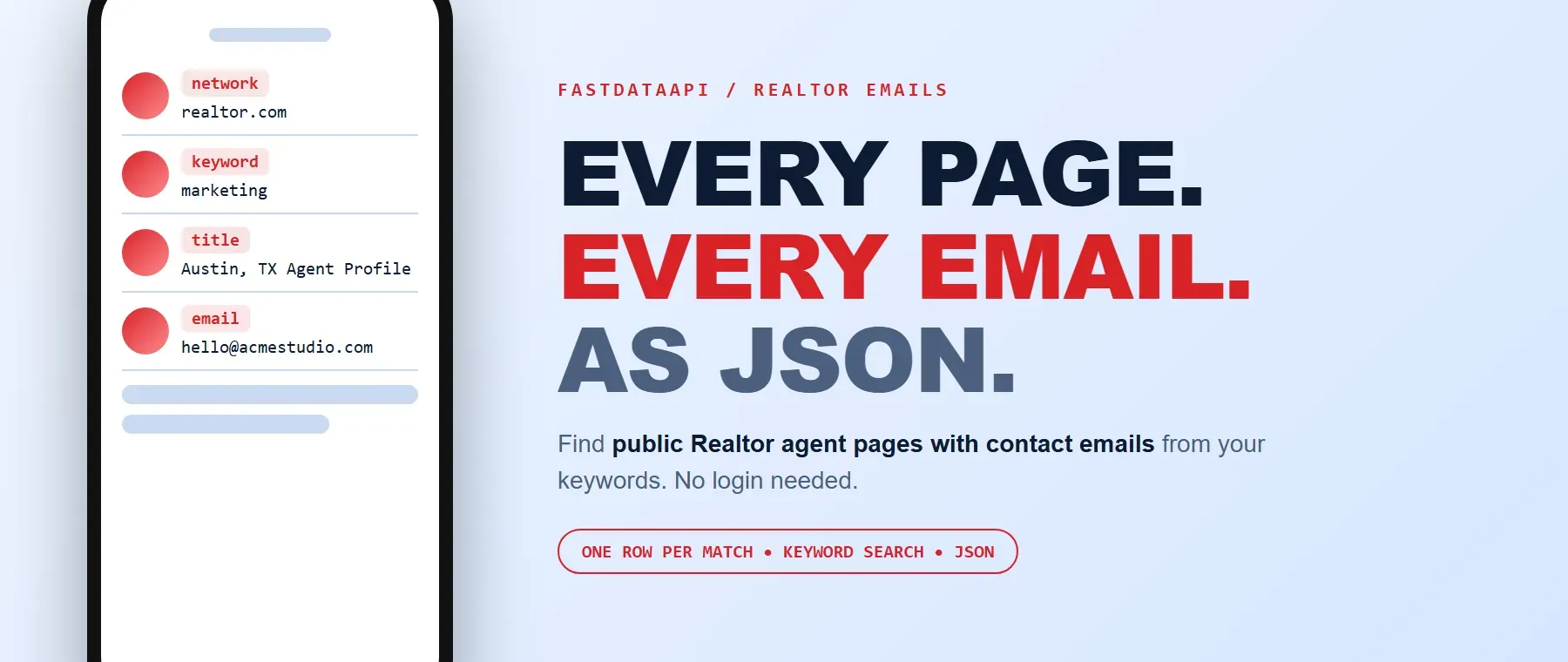 Realtor Email Scraper: every page and email from Realtor pages as JSON