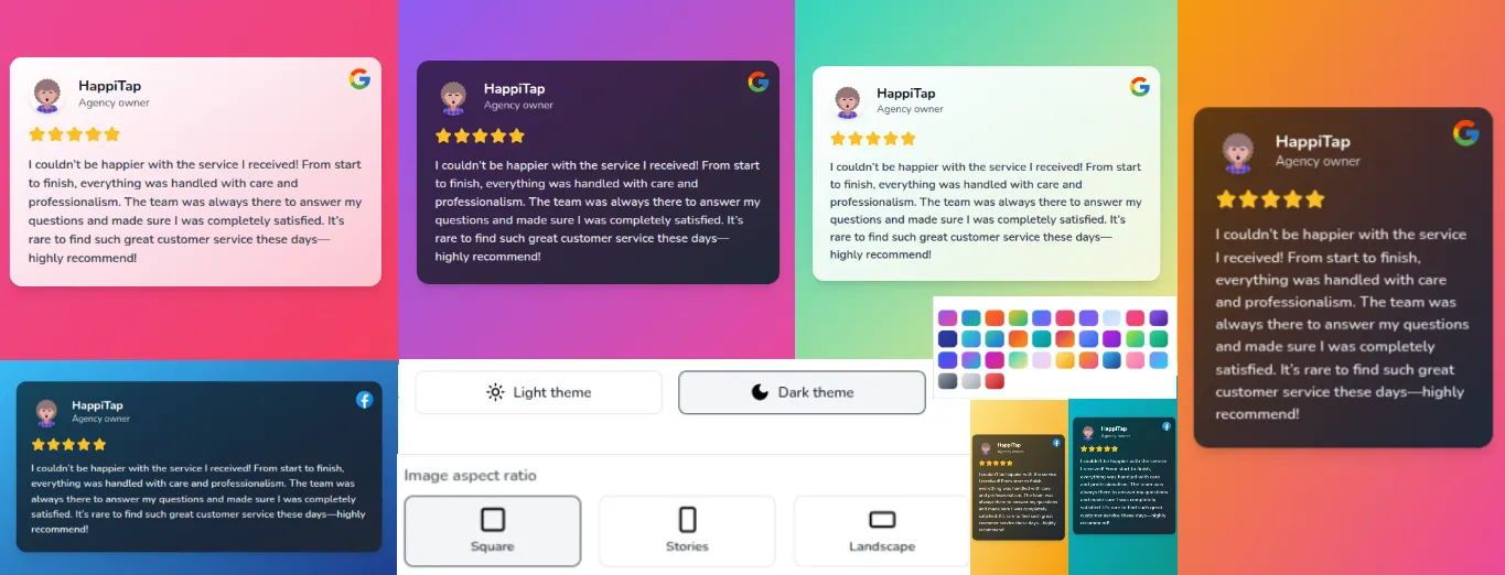 Review to Image Generator Examples