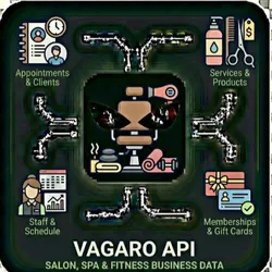 Vagaro API Salon, Spa & Fitness Business Data