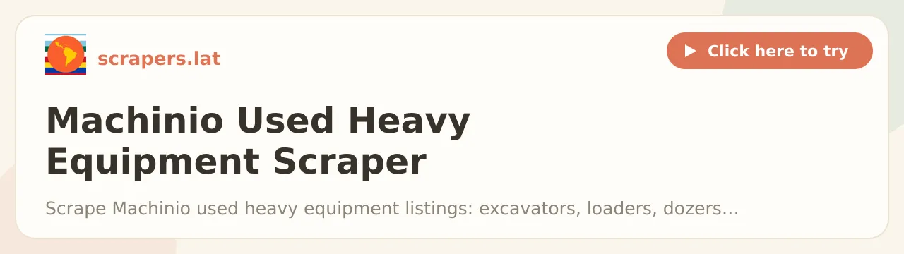 Machinio Used Heavy Equipment Scraper