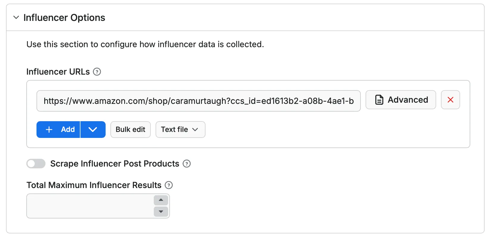 Influencer options image