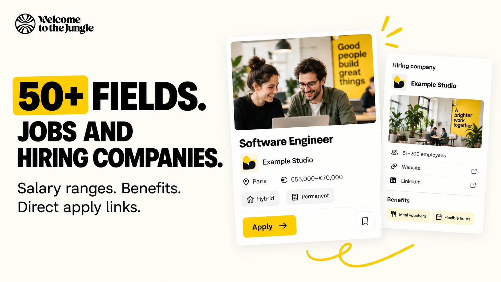50+ fields. Jobs and hiring companies. Salary ranges, benefits and direct apply links.