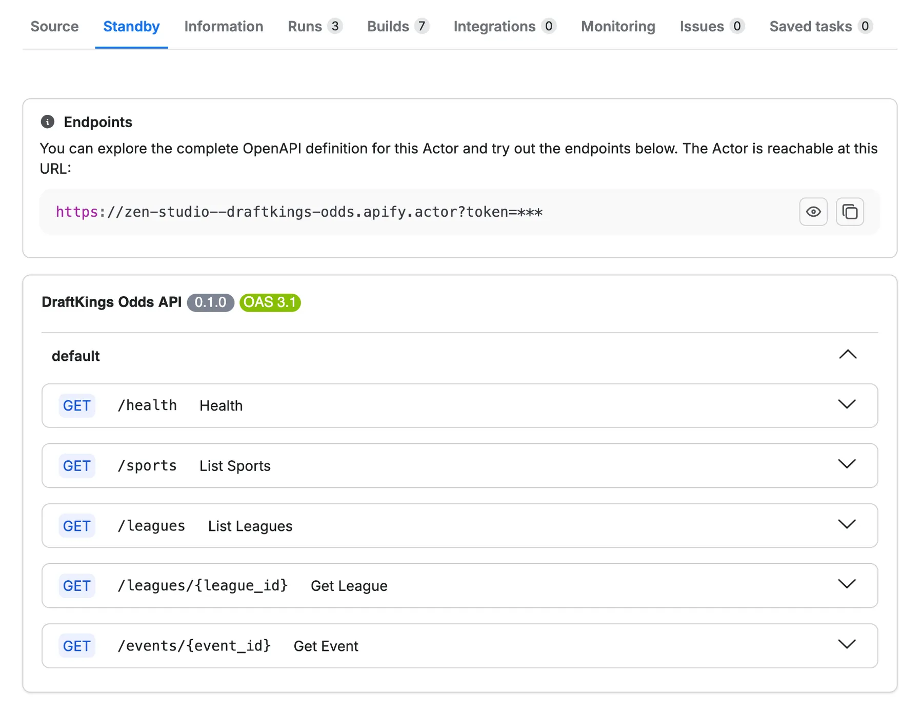 DraftKings odds API endpoints — real-time REST API with OpenAPI spec