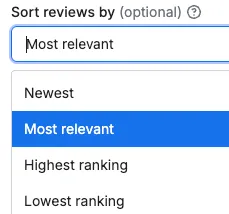 Google Maps Review Scraper filter