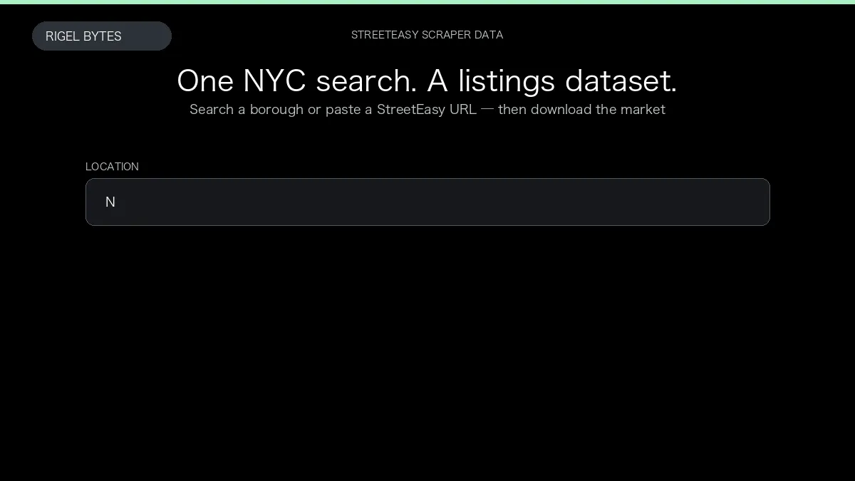 StreetEasy Scraper — input to structured data