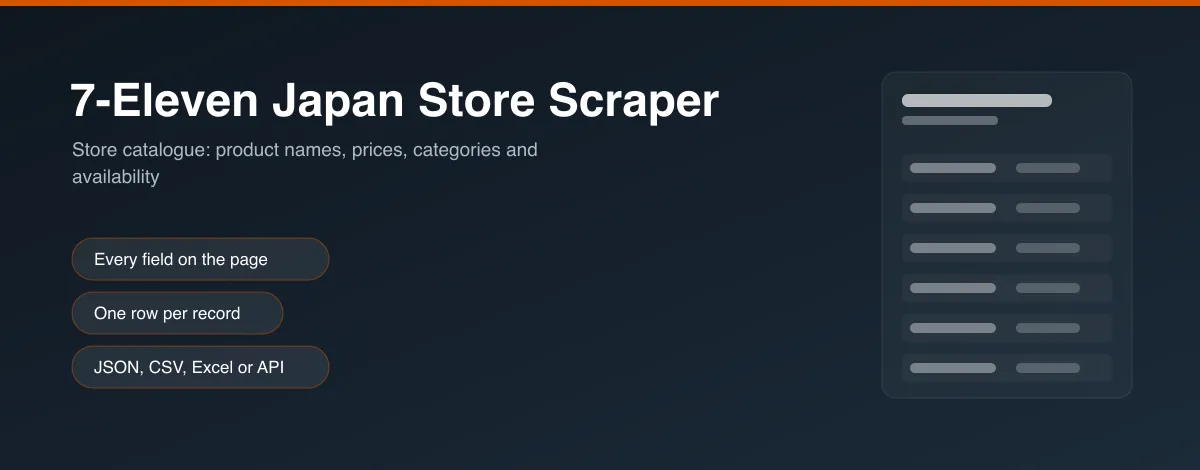 7-Eleven Japan Store Scraper hero