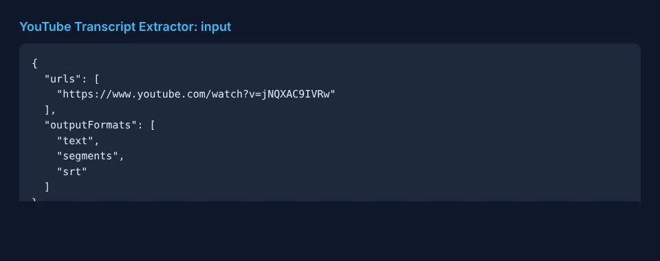 Real input example