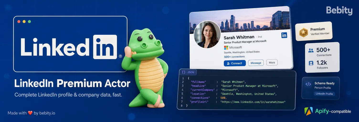 LinkedIn Premium Actor — by Bebity