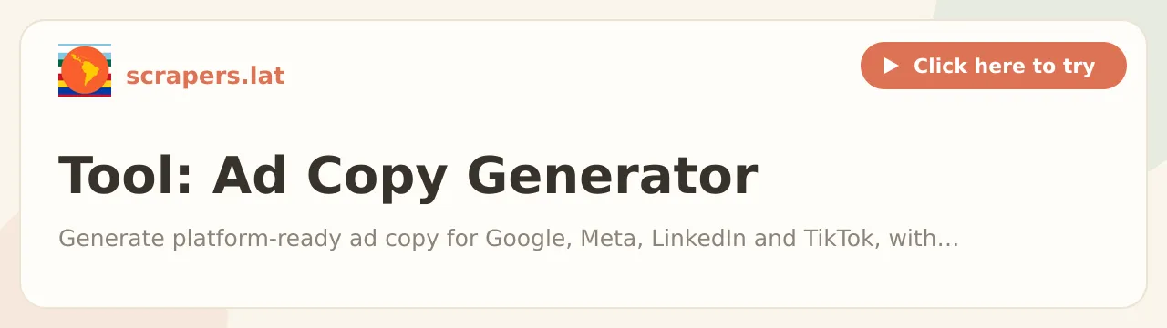 Tool: Ad Copy Generator
