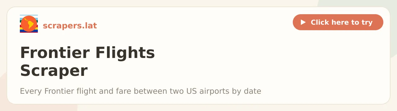 Frontier Flights Scraper