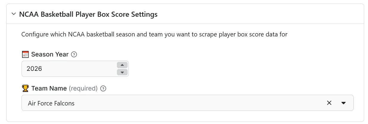 Apify Console Input UI