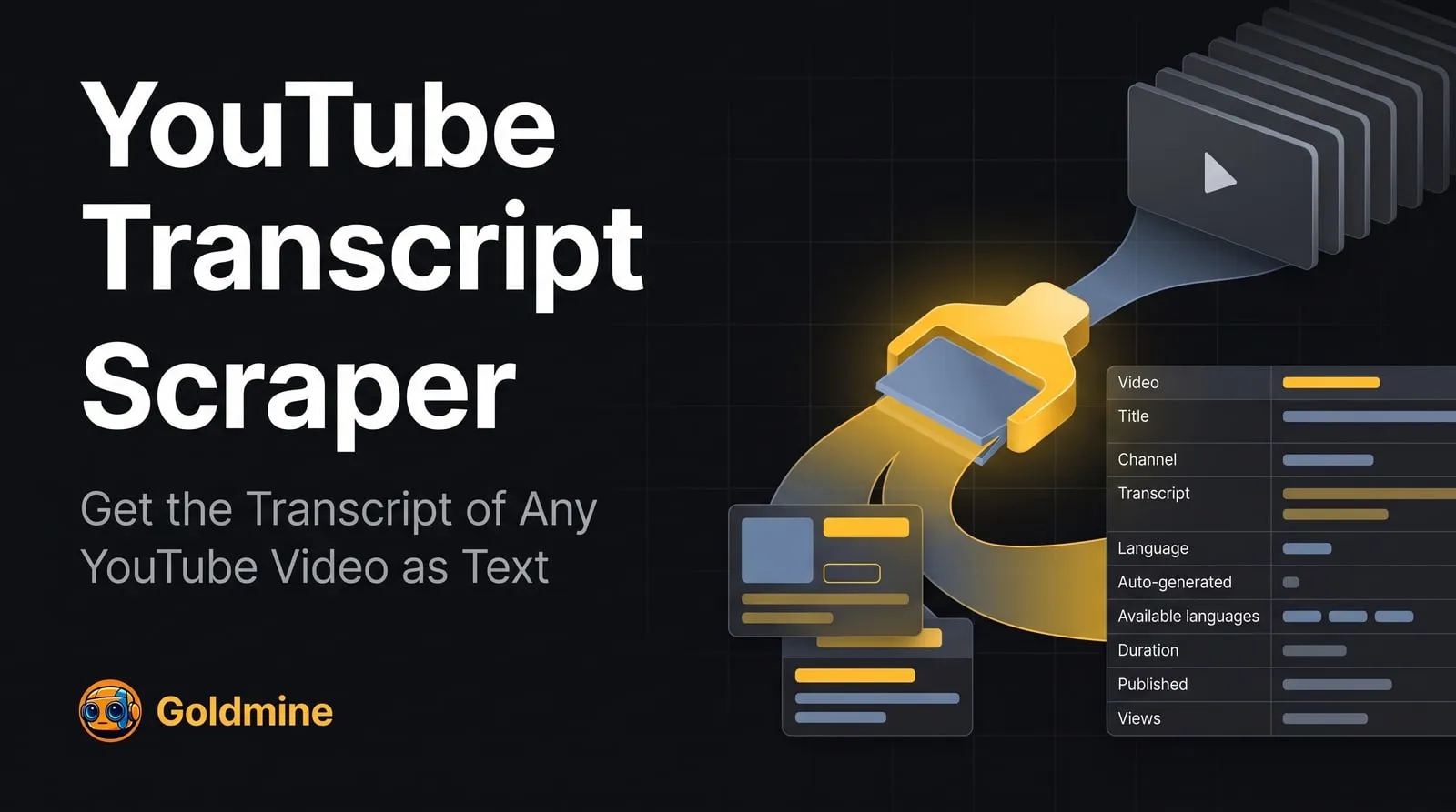 YouTube Transcript Scraper by Goldmine
