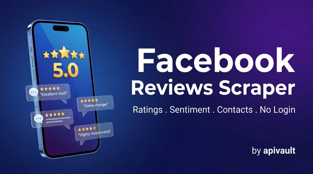 Facebook Reviews Scraper — ratings, recommendations, AI sentiment, contacts, no login