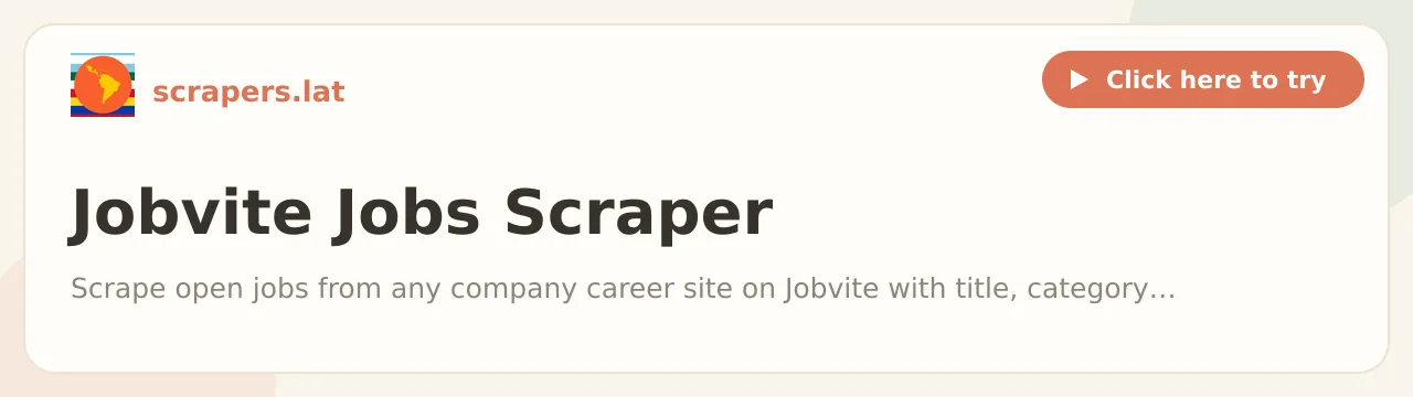 Jobvite Jobs Scraper