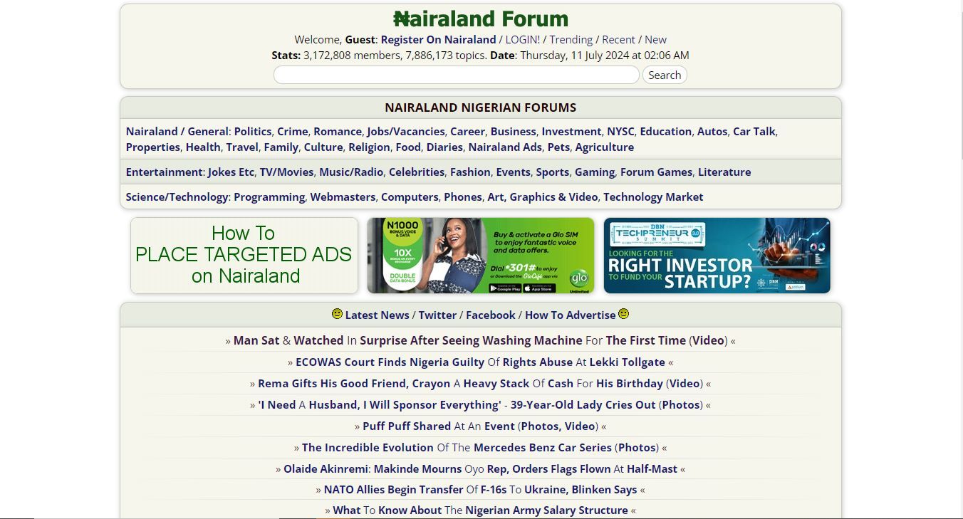 Nairaland Homepage