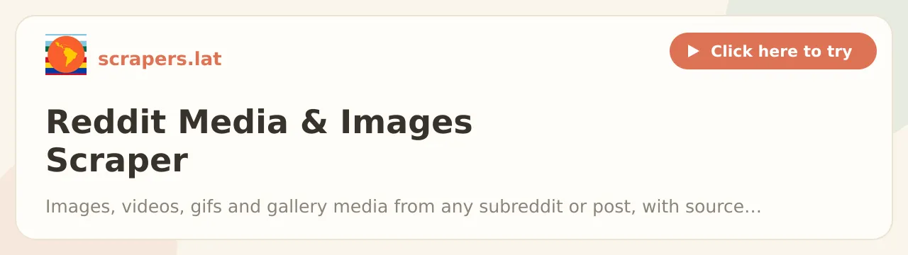 Reddit Media & Images Scraper
