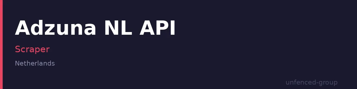 Adzuna NL API Scraper