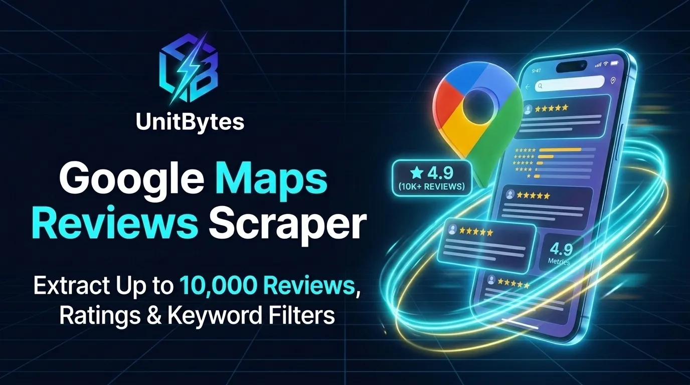 Google Maps Reviews Scraper ($0.25/1K) by UnitBytes