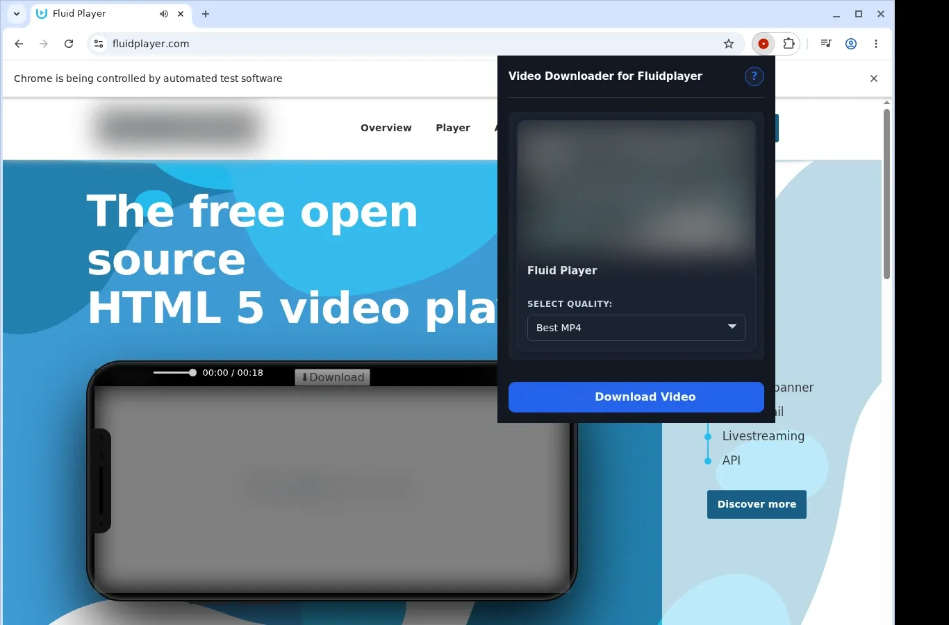 Fluid Player Downloader