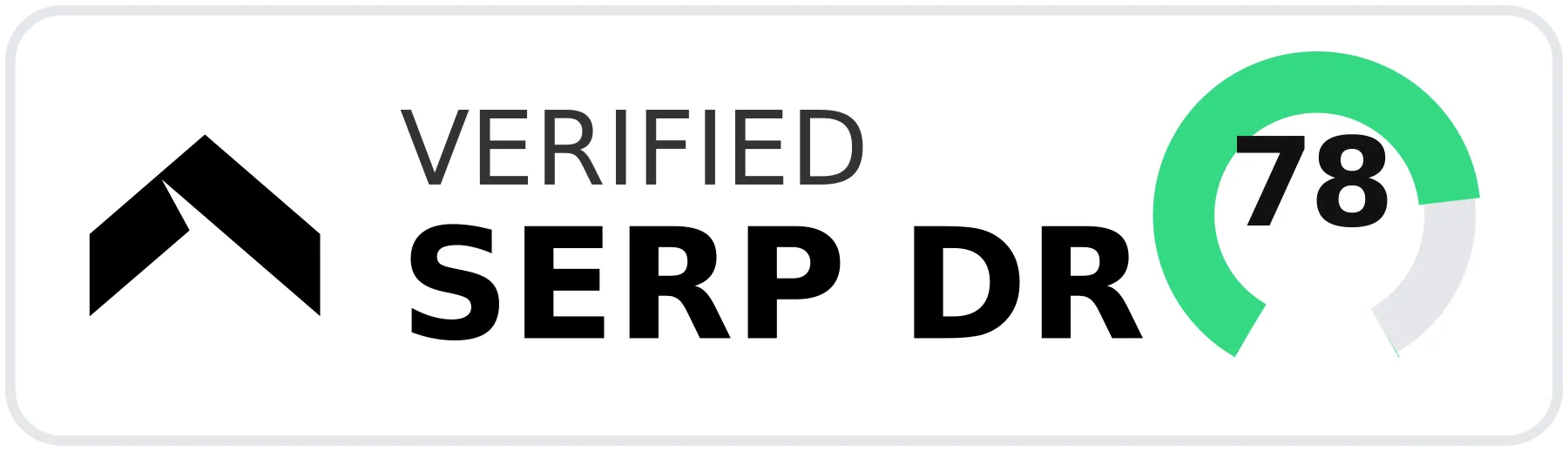 Verified DR 78 for serp.co