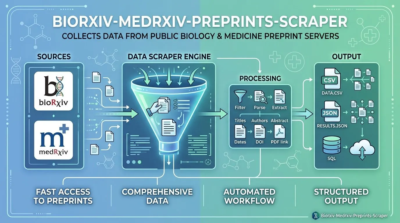 bioRxiv medRxiv Preprints Scraper