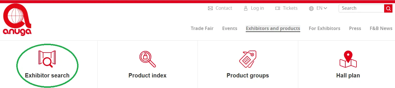 exhibitor search
