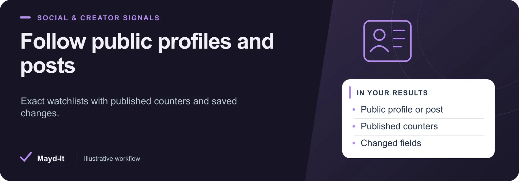 Follow public profiles and posts — illustrative workflow