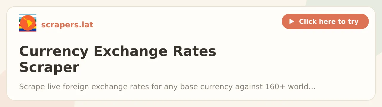 Currency Exchange Rates Scraper